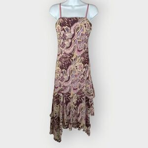 Vintage Y2k B Moss Babydoll Slip Dress | 6 | Purple Asymm Hem | Fairy Whimsical